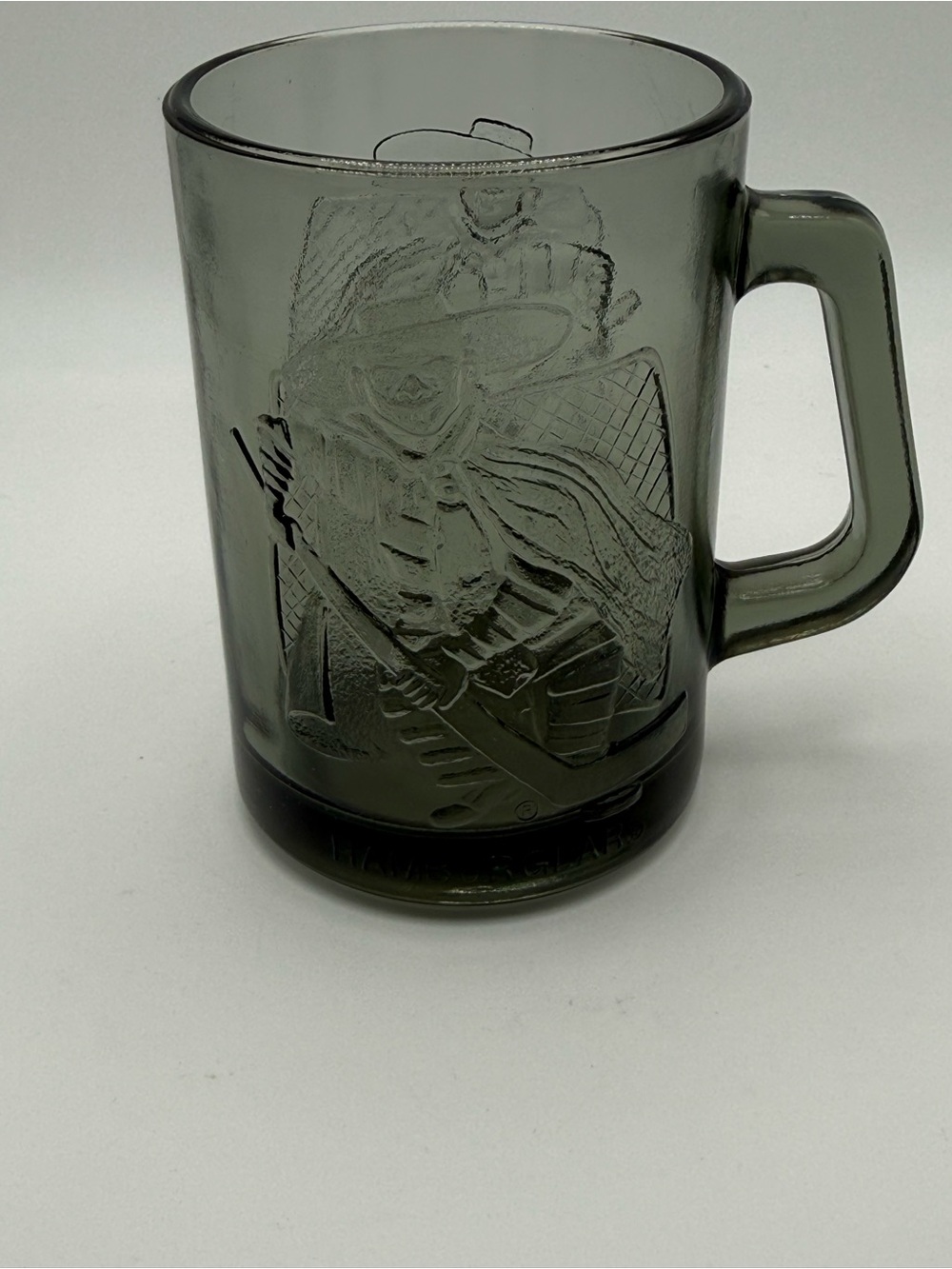 Vintage McDonald's Collector Smoked Black Glass Hamburglar Player Mug